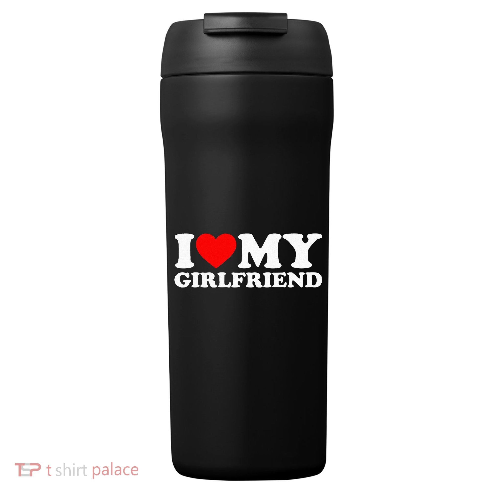 Classic Black I Love My Girlfriend 24oz Duet Stainless Steel Tumbler