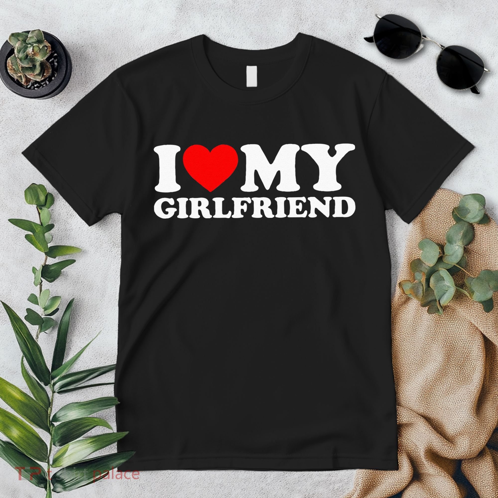 Classic Black I Love My Girlfriend Premium T-Shirt