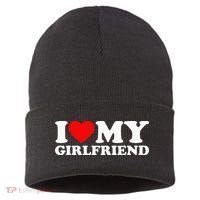 Classic Black I Love My Girlfriend Sustainable Knit Beanie thumb 0