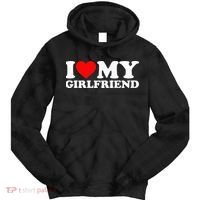 Classic Black I Love My Girlfriend Tie Dye Hoodie thumb 0