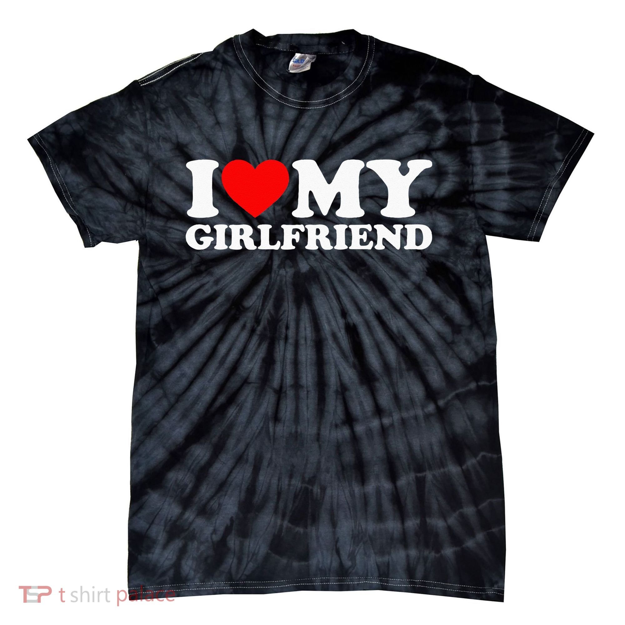 Classic Black I Love My Girlfriend Tie-Dye T-Shirt