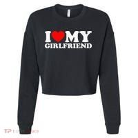 Classic Black I Love My Girlfriend Cropped Pullover Crew thumb 0