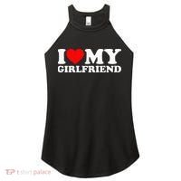 Classic Black I Love My Girlfriend Women's Perfect Tri Rocker Tank thumb 0