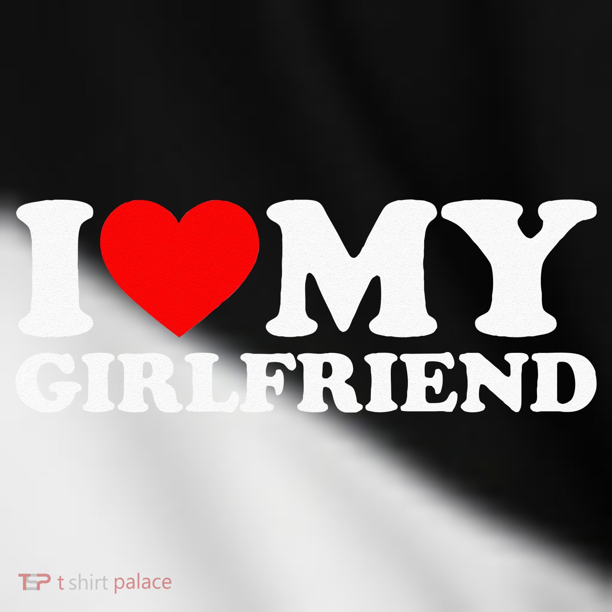 Classic Black I Love My Girlfriend Toddler Fine Jersey T-Shirt