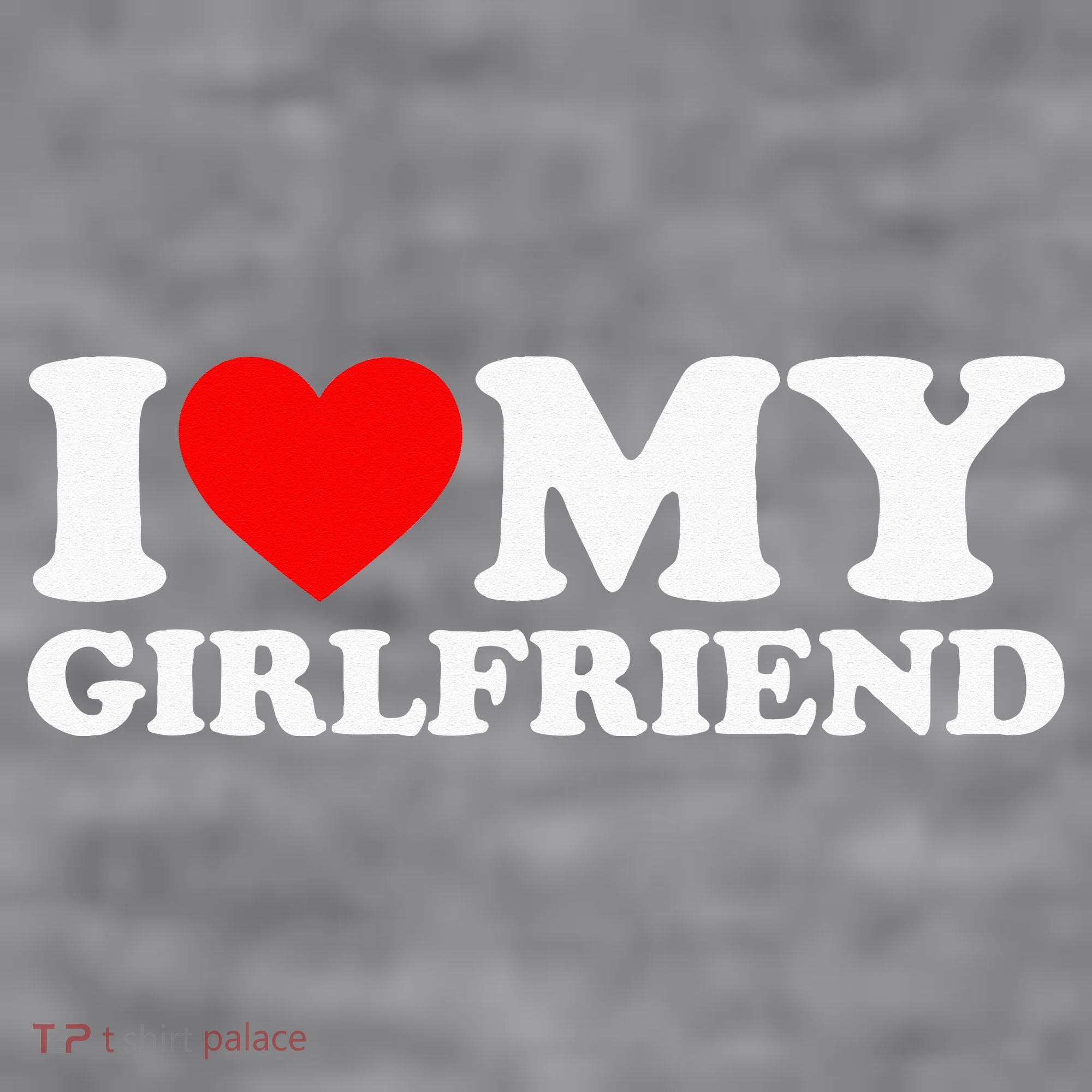 Classic Black I Love My Girlfriend Women's Racerback Cropped Tank