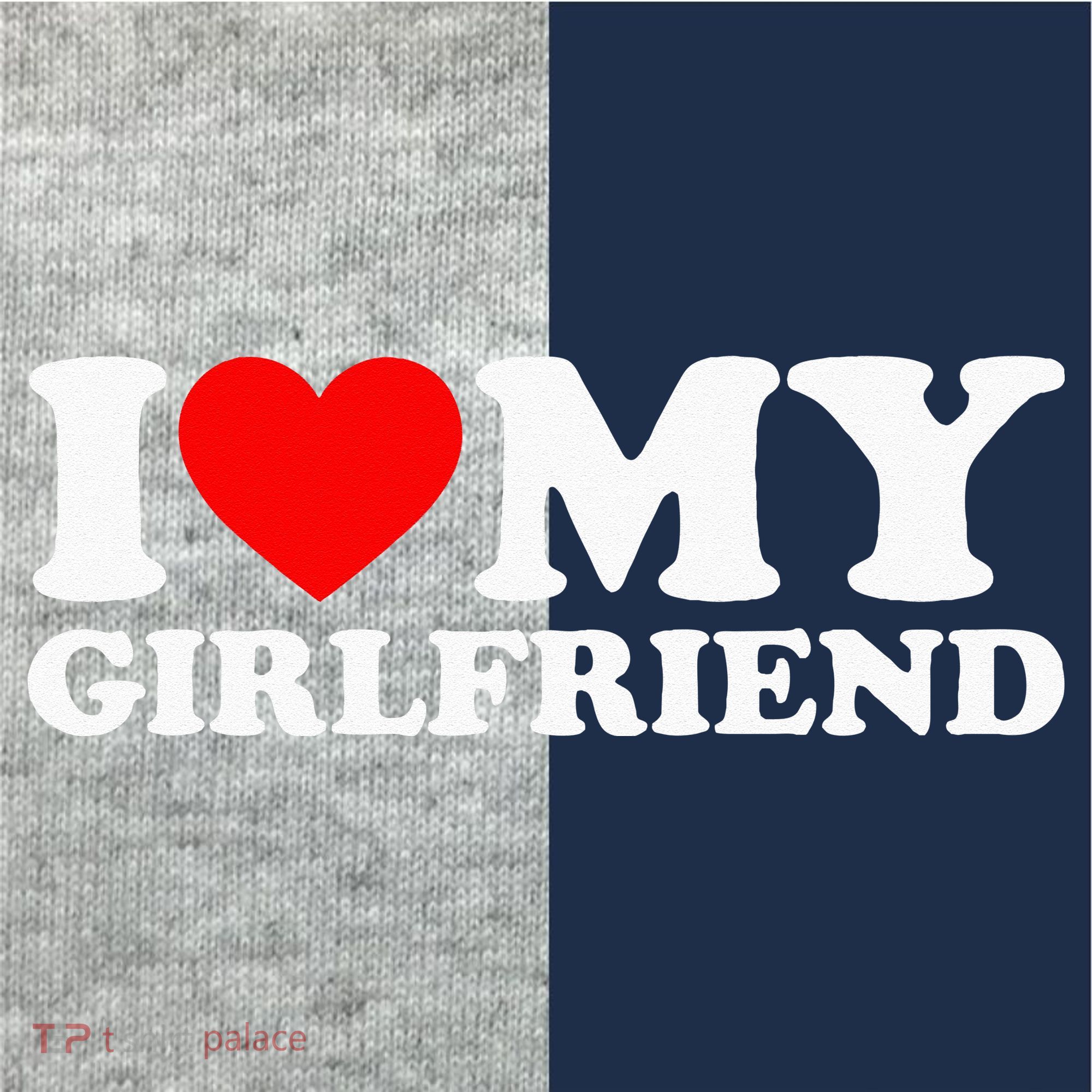 Classic Black I Love My Girlfriend Kids Colorblock Raglan Jersey