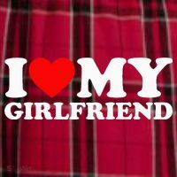 Classic Black I Love My Girlfriend Women's Flannel Plaid Pajama Pants thumb 2