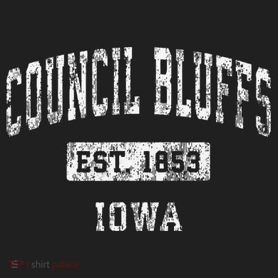 Council Bluffs Iowa Ia Vintage Established Crop Fleece Hoodie
