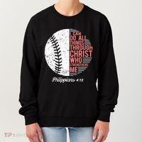 Christian Baseball I Can Do All Things Philippians Women's Sweatshirt thumb 0