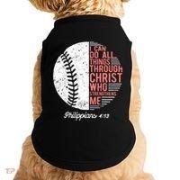 Christian Baseball I Can Do All Things Philippians Doggie Tank thumb 0