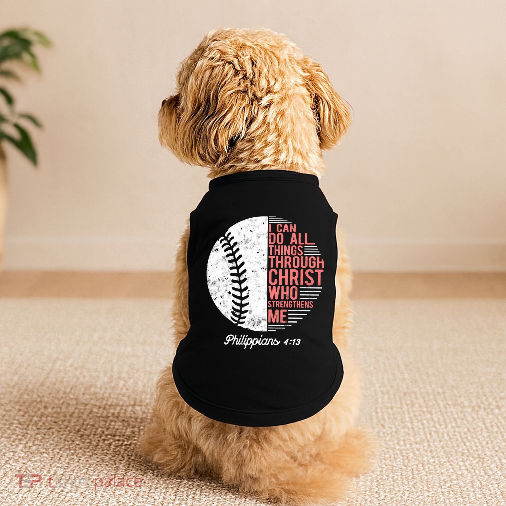 Christian Baseball I Can Do All Things Philippians Doggie Tank