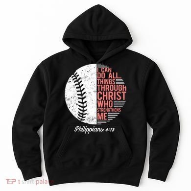 Christian Baseball I Can Do All Things Philippians Hoodie