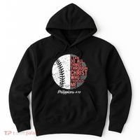 Christian Baseball I Can Do All Things Philippians Hoodie thumb 0