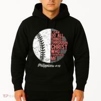 Christian Baseball I Can Do All Things Philippians Hoodie thumb 2