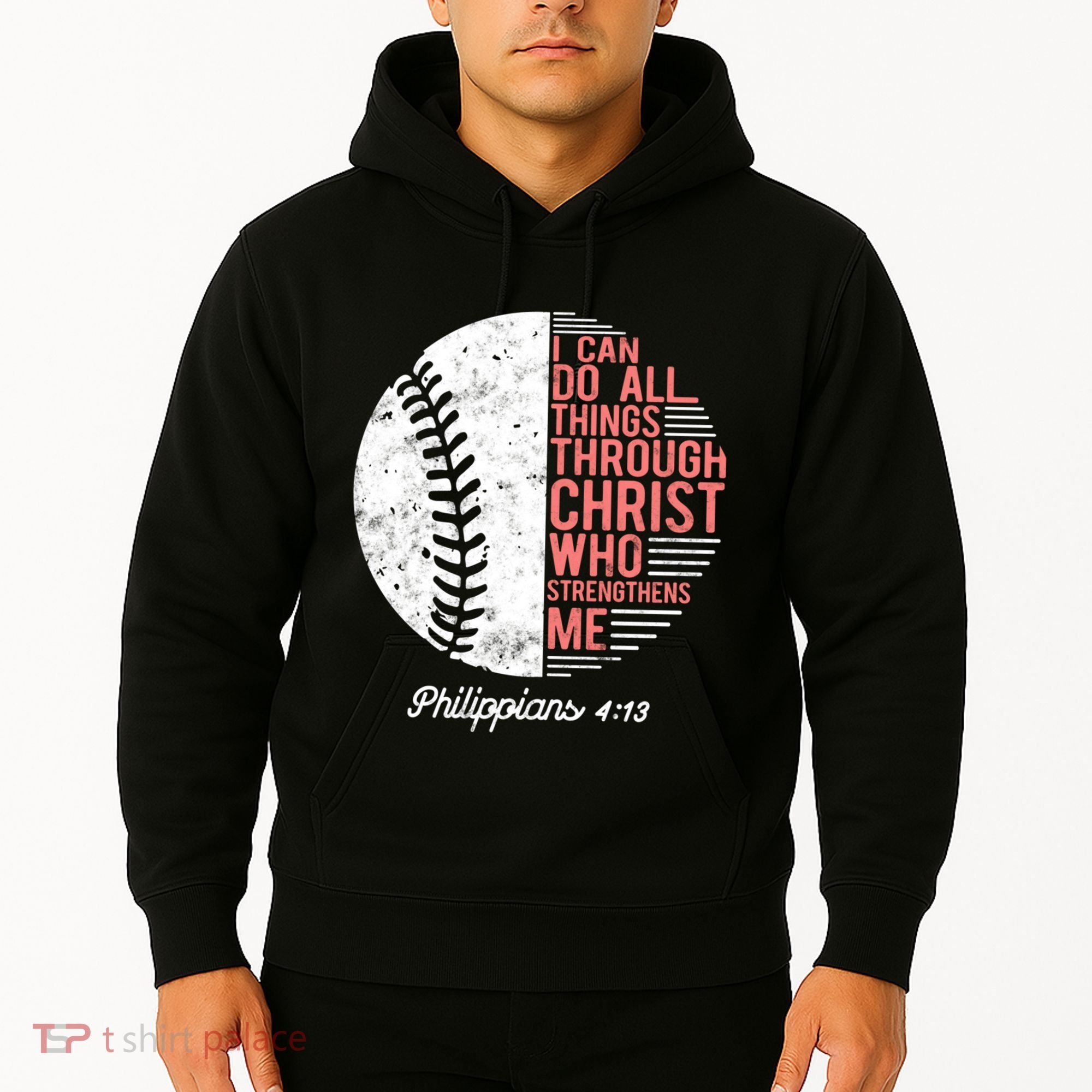 Christian Baseball I Can Do All Things Philippians Hoodie