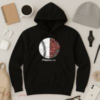 Christian Baseball I Can Do All Things Philippians Hoodie thumb 3