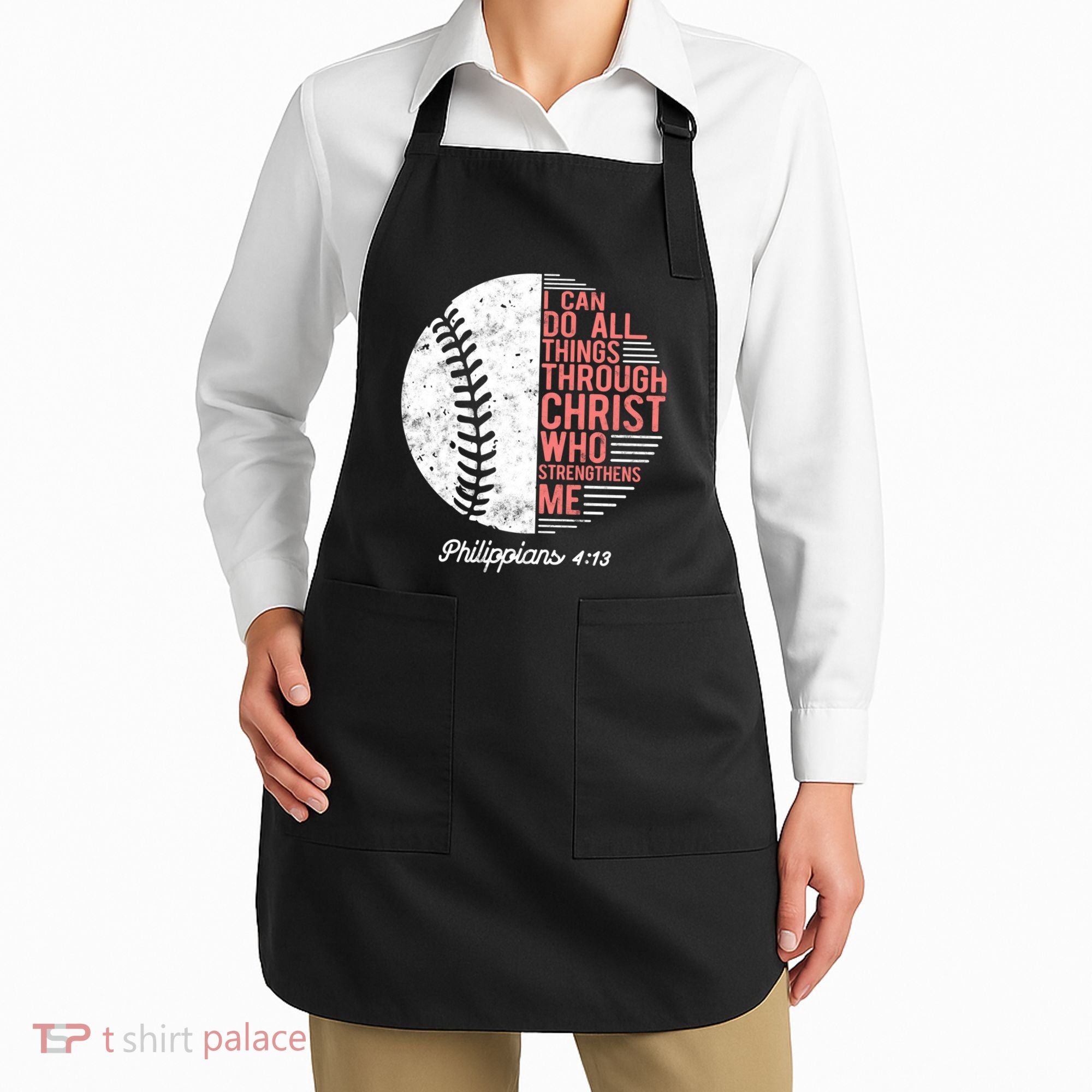 Christian Baseball I Can Do All Things Philippians Apron