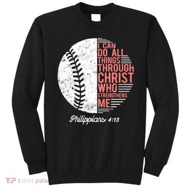 Christian Baseball I Can Do All Things Philippians Sweatshirt