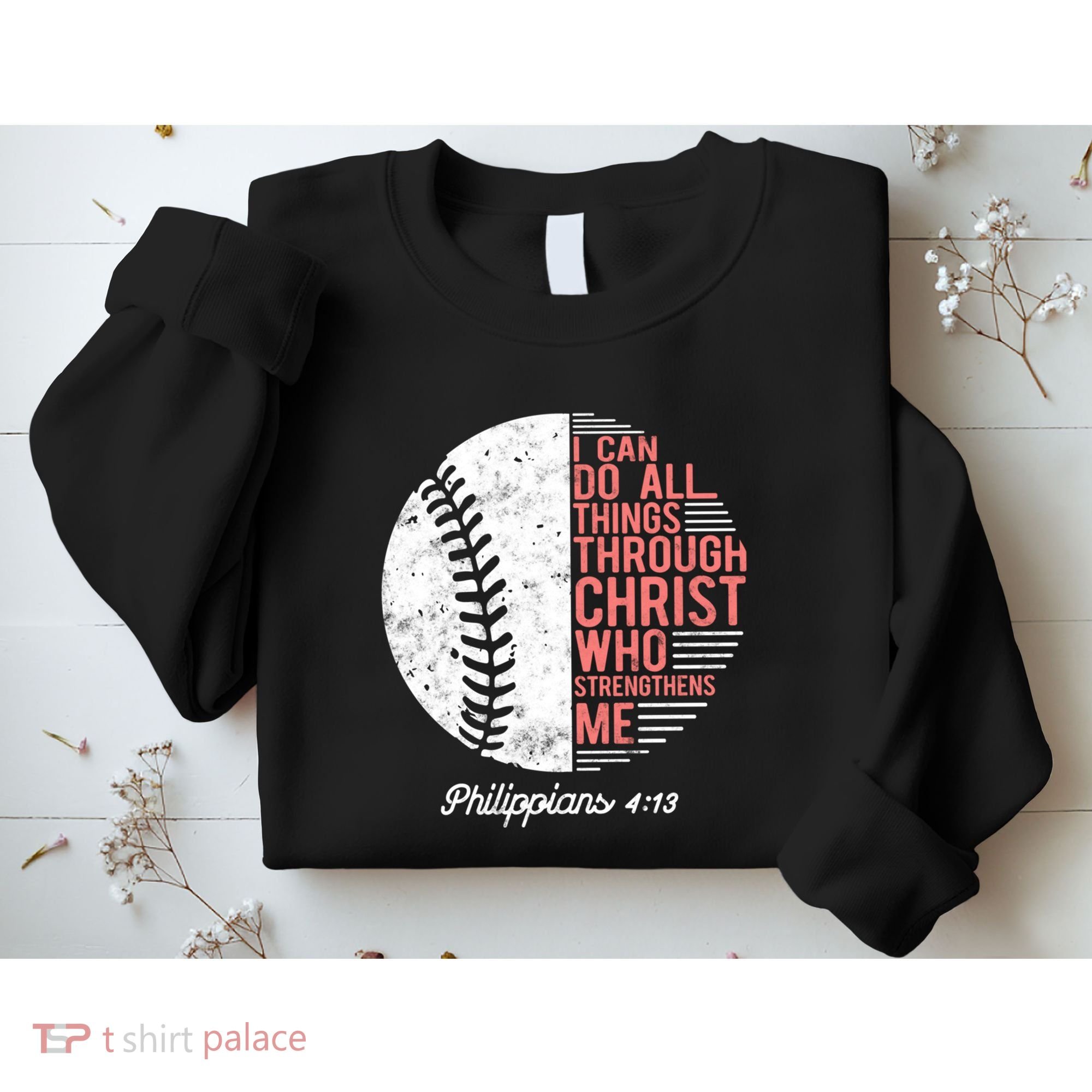Christian Baseball I Can Do All Things Philippians Sweatshirt