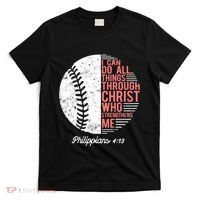 Christian Baseball I Can Do All Things Philippians T-Shirt thumb 0