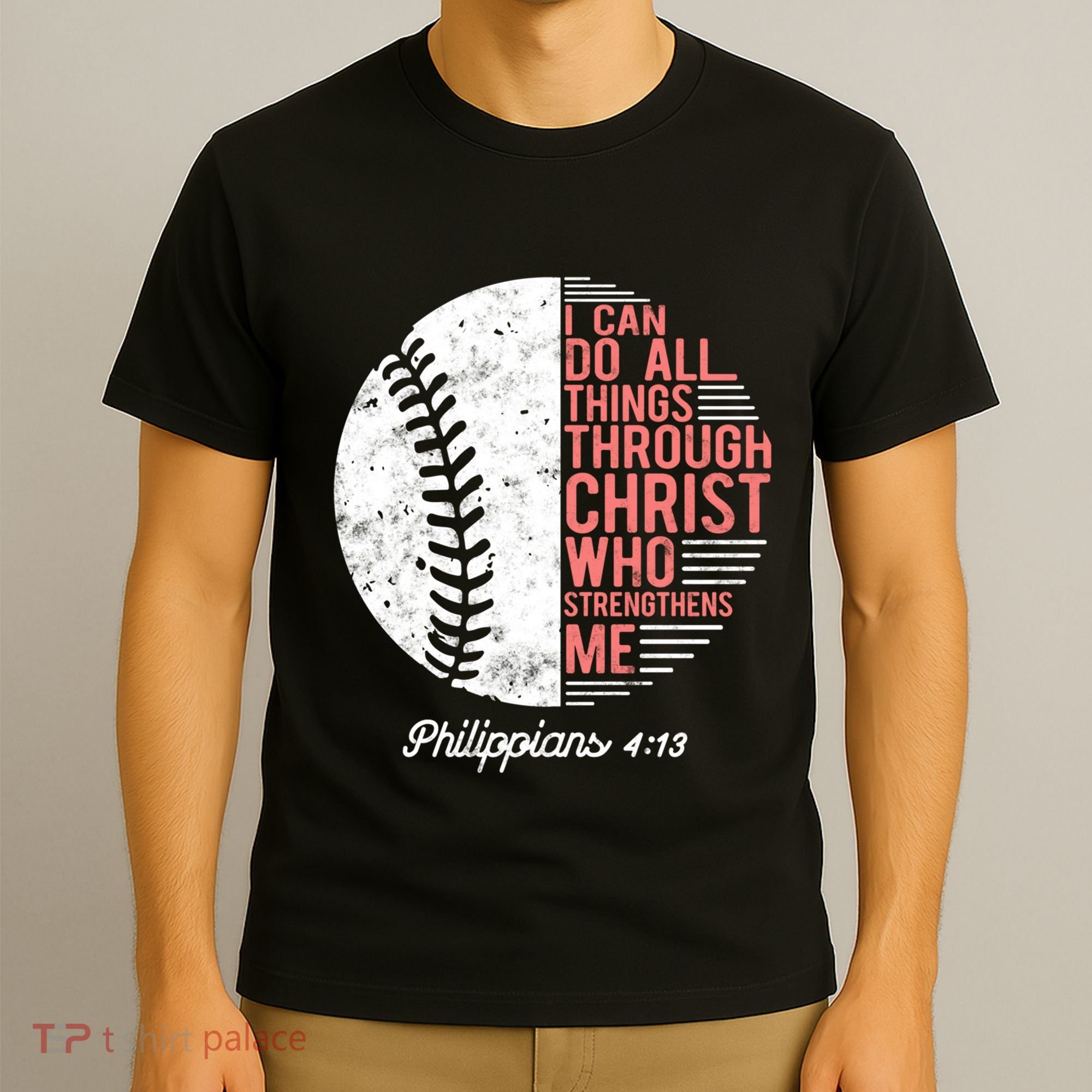 Christian Baseball I Can Do All Things Philippians T-Shirt