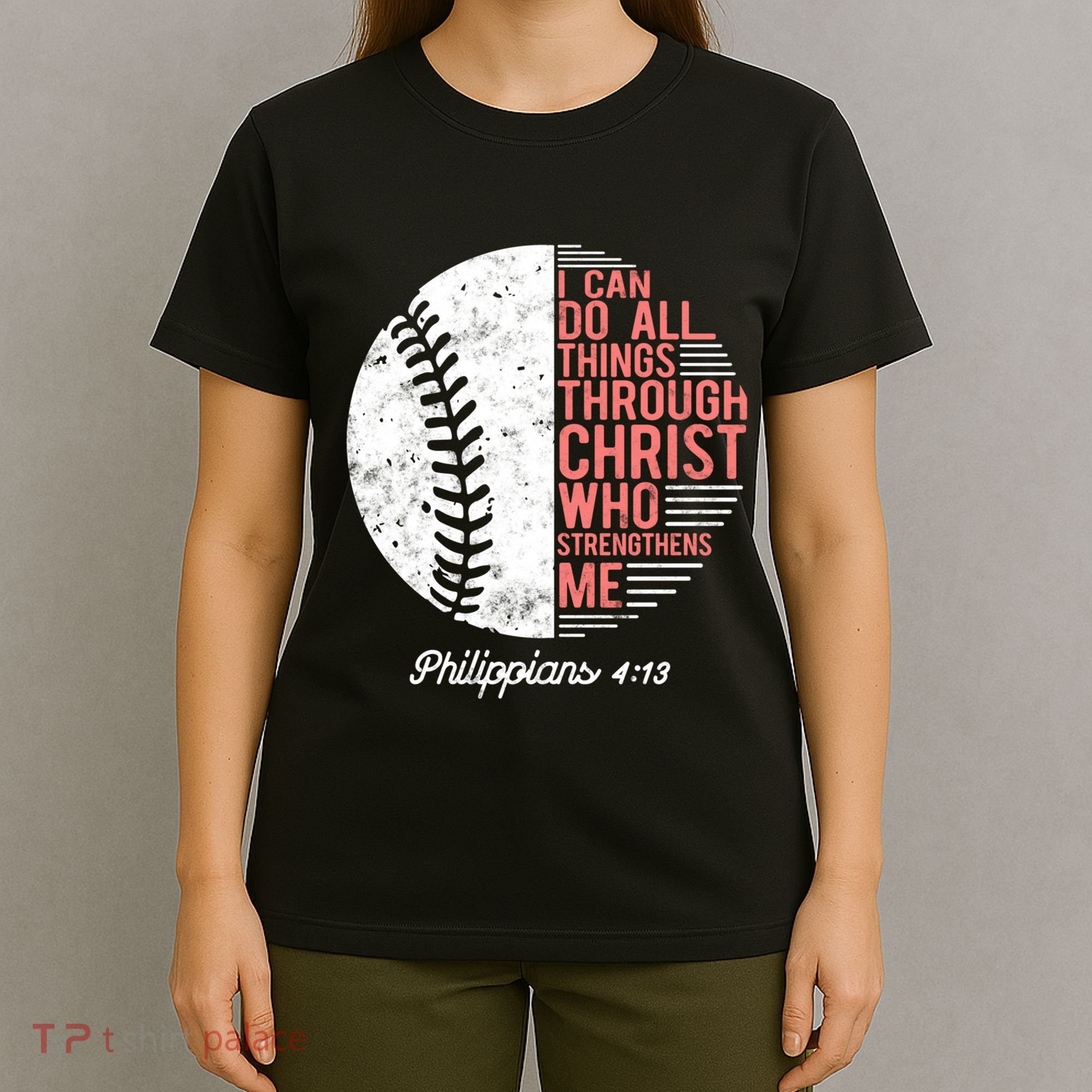 Christian Baseball I Can Do All Things Philippians T-Shirt