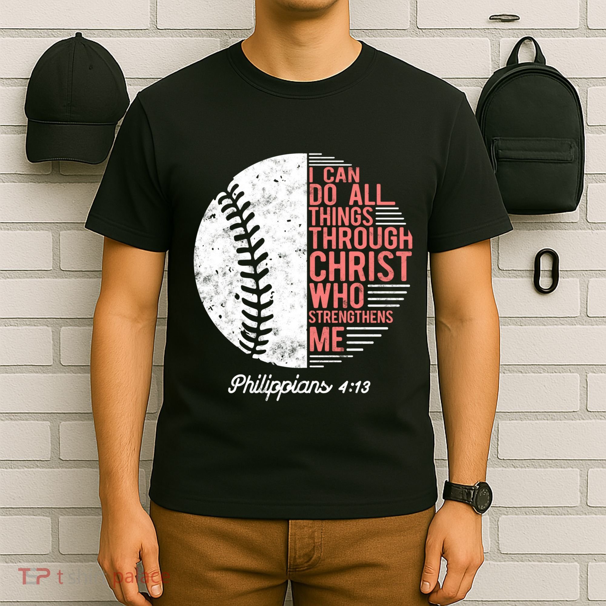 Christian Baseball I Can Do All Things Philippians T-Shirt