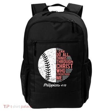 Christian Baseball I Can Do All Things Philippians Backpack