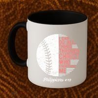 Christian Baseball I Can Do All Things Philippians Coffee Mug thumb 2