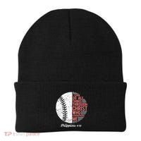Christian Baseball I Can Do All Things Philippians Beanie thumb 0