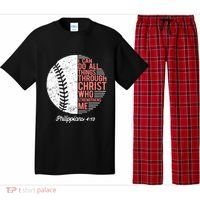 Christian Baseball I Can Do All Things Philippians Pajama Set thumb 0