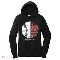 Christian Baseball I Can Do All Things Philippians Women's Hoodie thumb 0