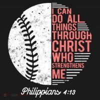Christian Baseball I Can Do All Things Philippians Women's Hoodie thumb 2