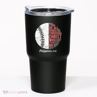 Christian Baseball I Can Do All Things Philippians Tumbler thumb 0