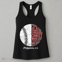 Christian Baseball I Can Do All Things Philippians Women's Tank Top thumb 3