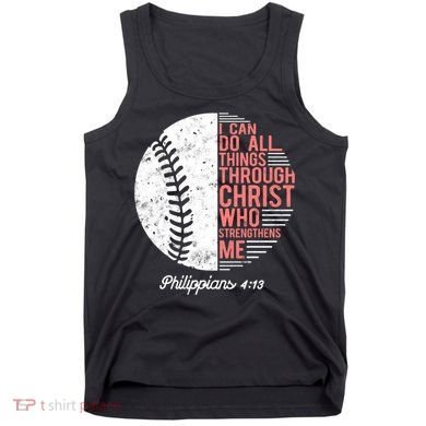 Christian Baseball I Can Do All Things Philippians Tank Top