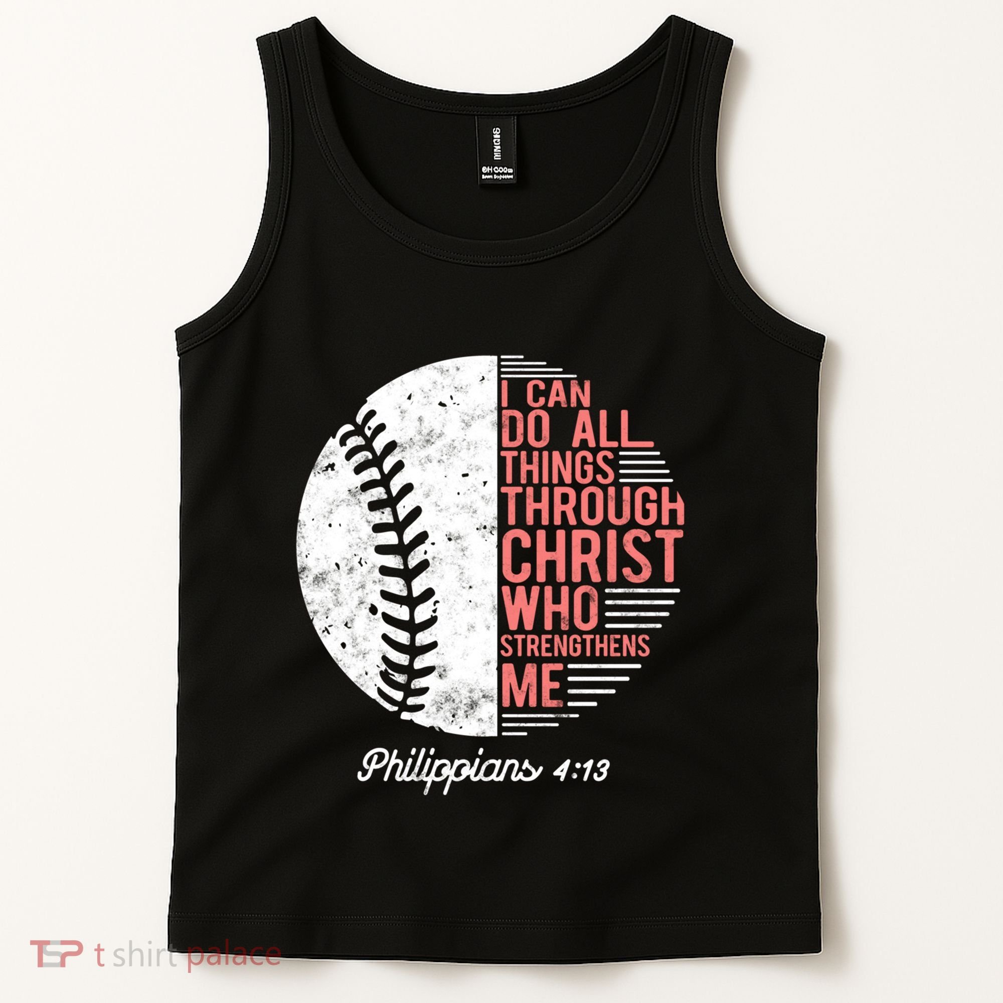 Christian Baseball I Can Do All Things Philippians Tank Top