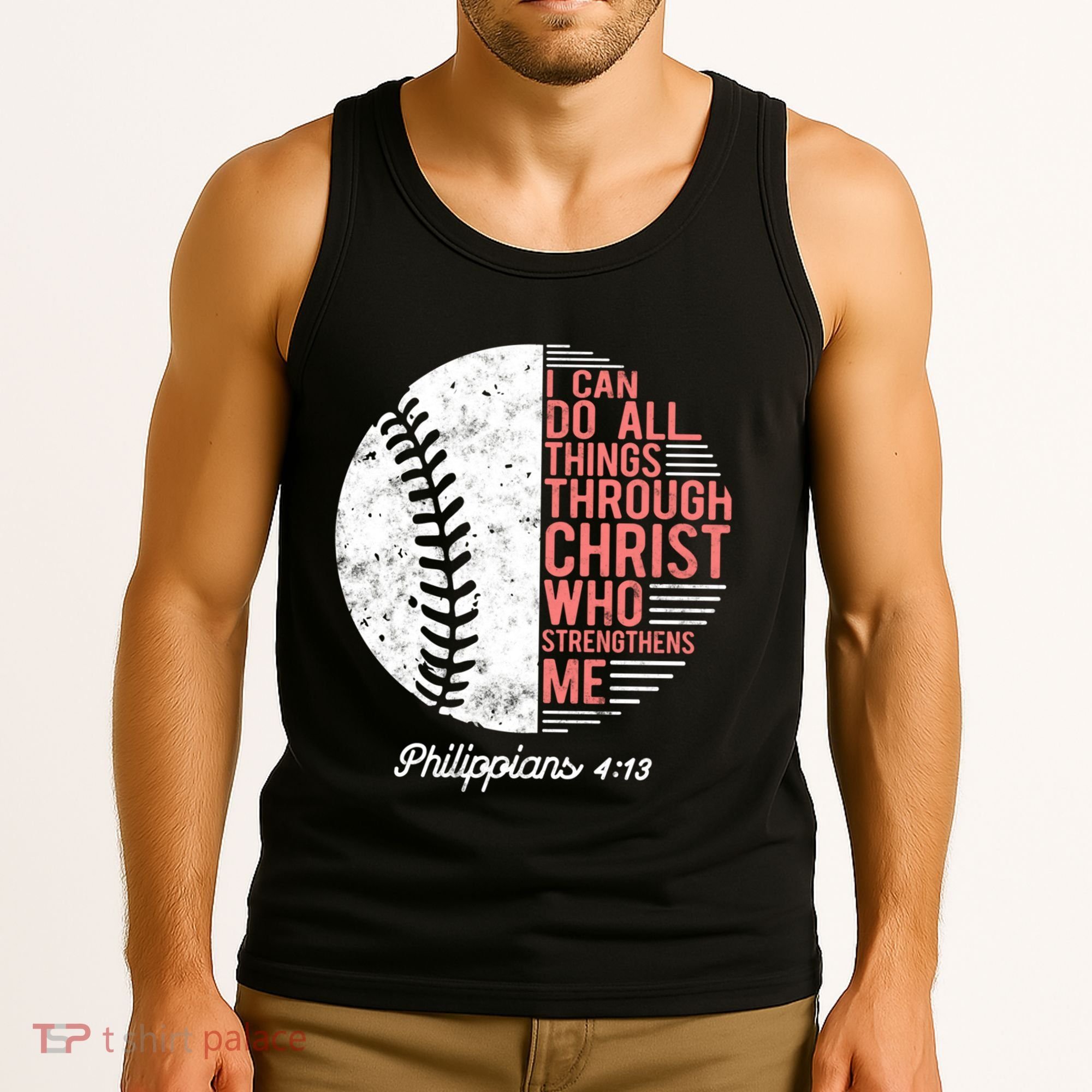 Christian Baseball I Can Do All Things Philippians Tank Top