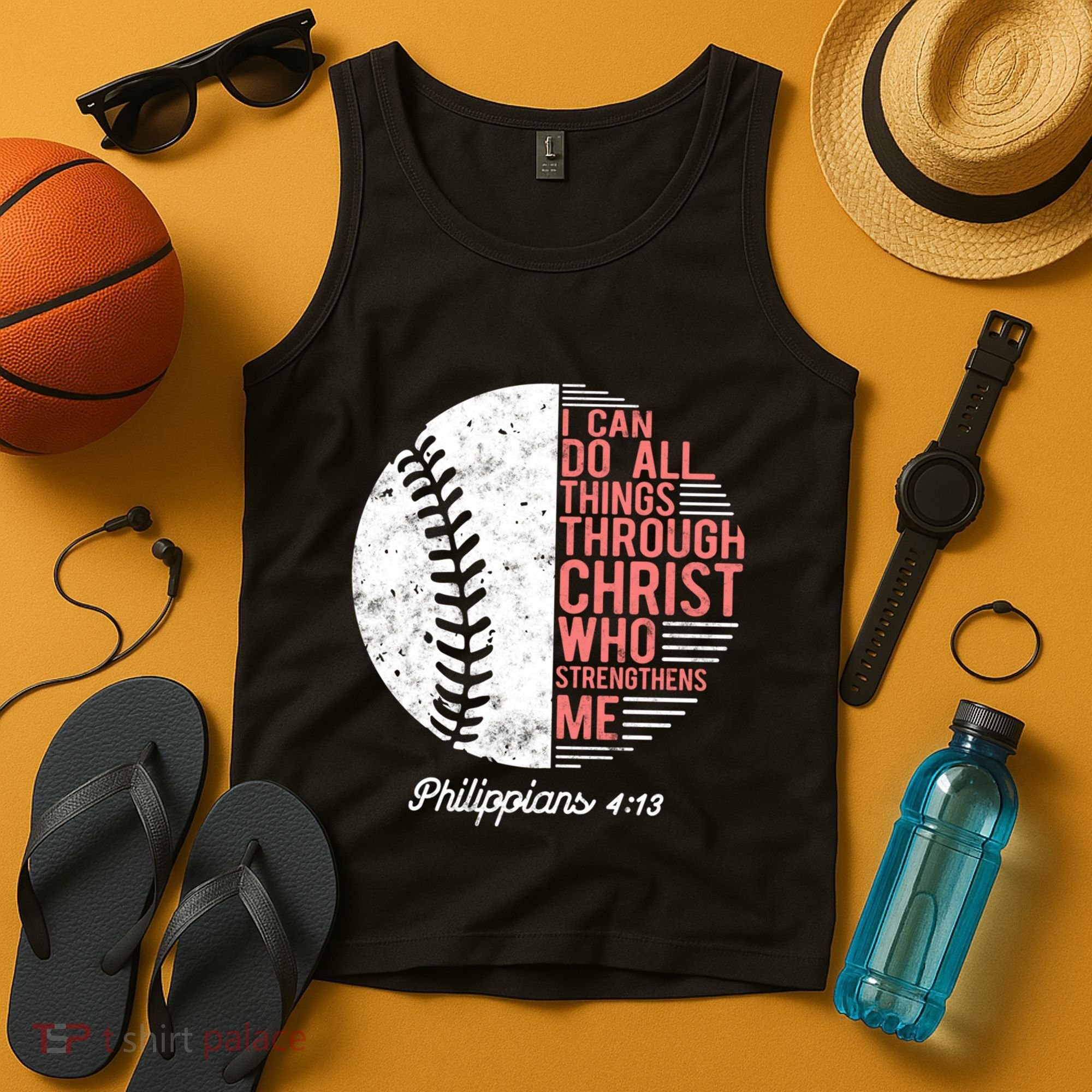 Christian Baseball I Can Do All Things Philippians Tank Top