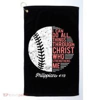 Christian Baseball I Can Do All Things Philippians Golf Towel thumb 0