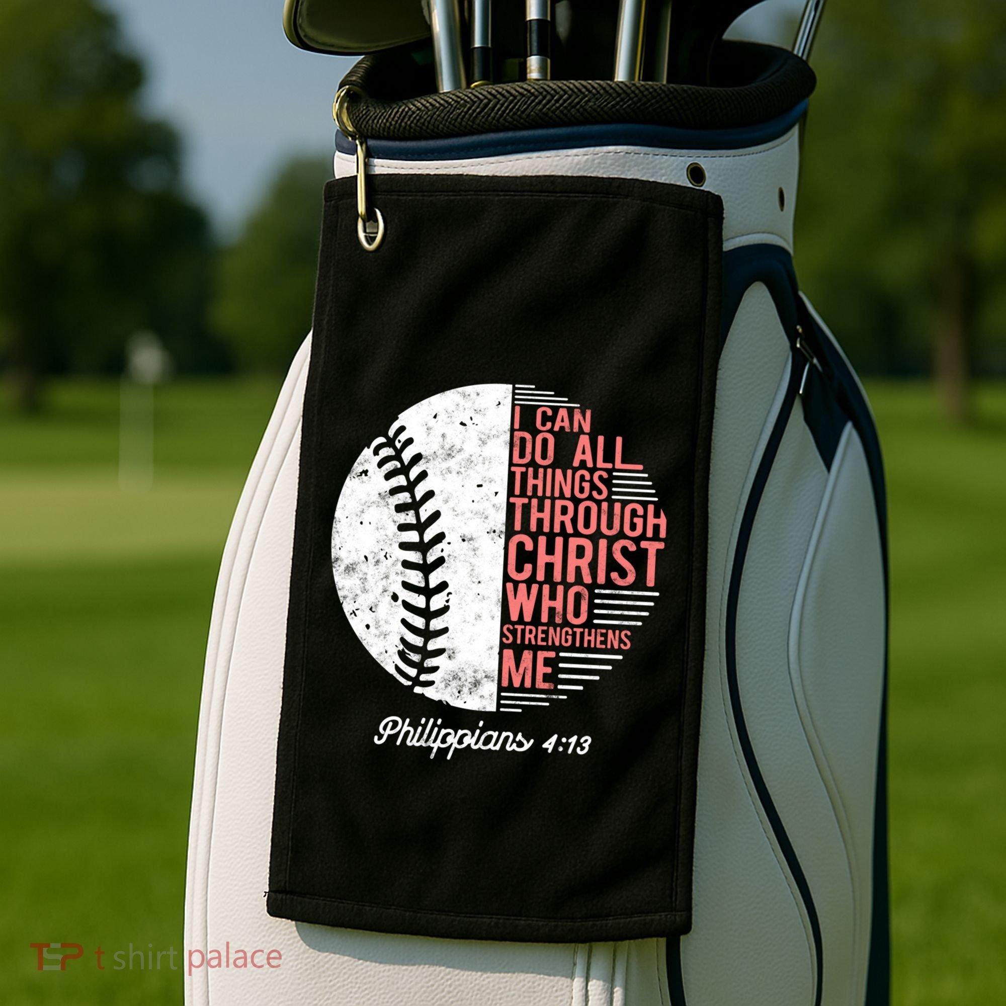 Christian Baseball I Can Do All Things Philippians Golf Towel