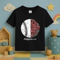 Christian Baseball I Can Do All Things Philippians Toddler T-Shirt thumb 3