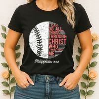 Christian Baseball I Can Do All Things Philippians Women's T-Shirt thumb 2