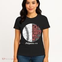 Christian Baseball I Can Do All Things Philippians Women's T-Shirt thumb 4
