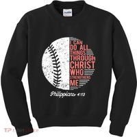 Christian Baseball I Can Do All Things Philippians Kids Sweatshirt thumb 0