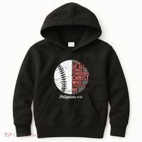 Christian Baseball I Can Do All Things Philippians Kids Hoodie thumb 0