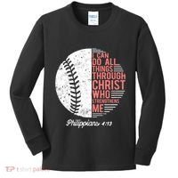 Christian Baseball I Can Do All Things Philippians Kids Long Sleeve Shirt thumb 0