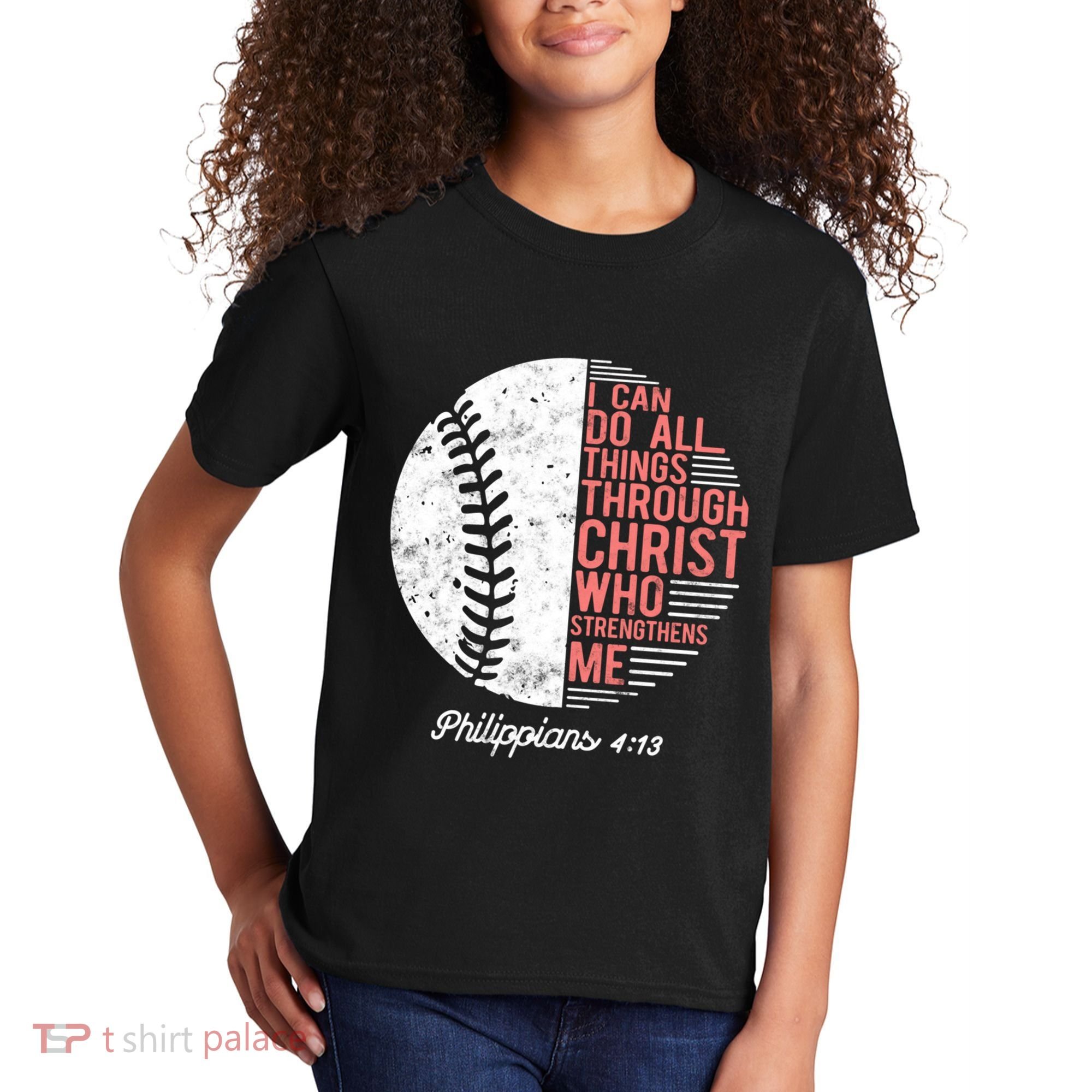 Christian Baseball I Can Do All Things Philippians Kids T-Shirt