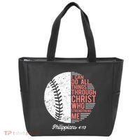 Christian Baseball I Can Do All Things Philippians Tote Bag thumb 0