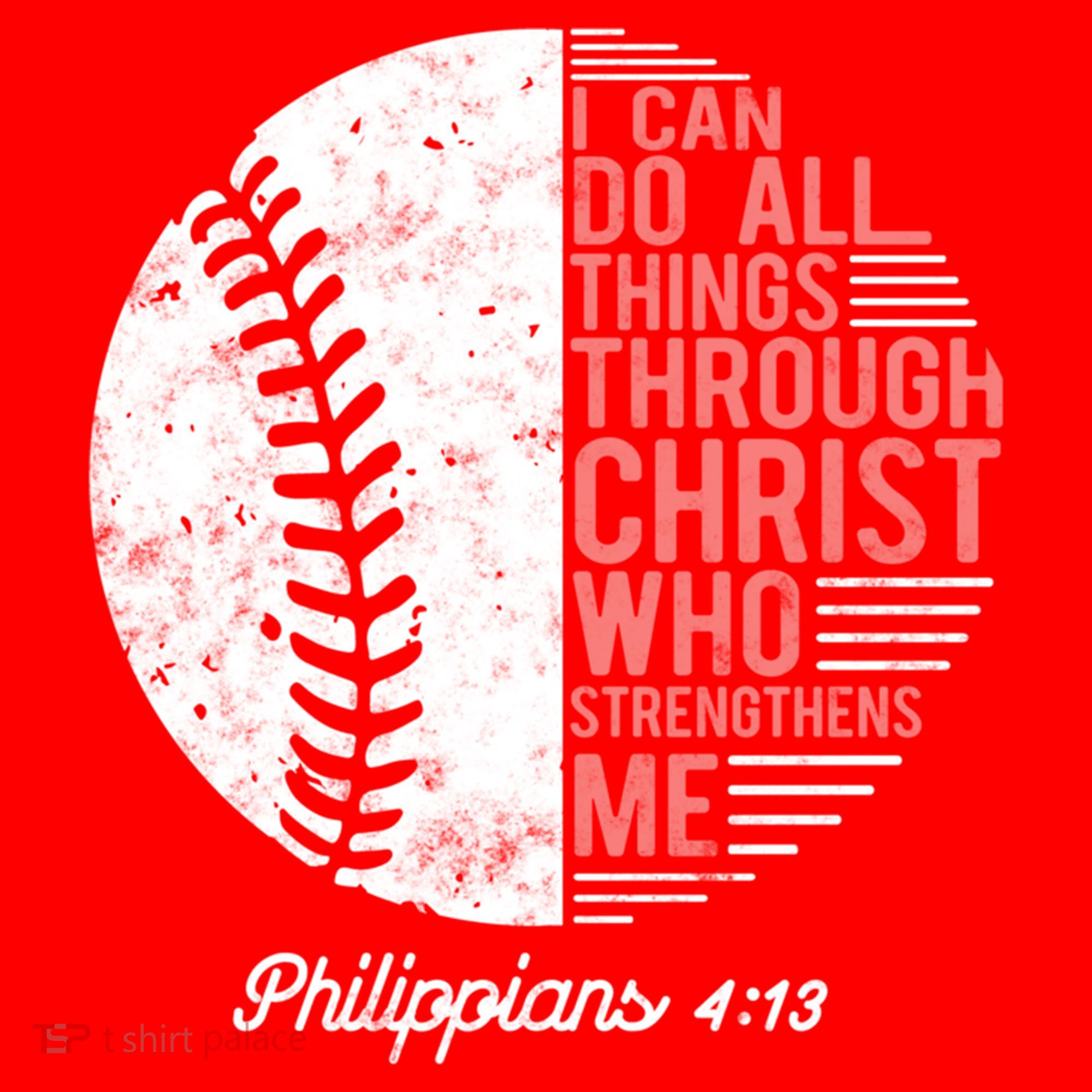 Christian Baseball I Can Do All Things Philippians Santa Hat